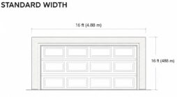 double garage door width